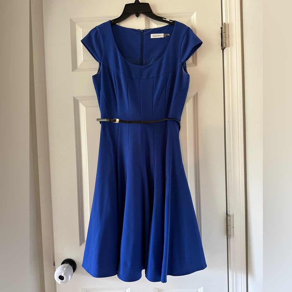 Blue size 4 Calvin Klein dress.